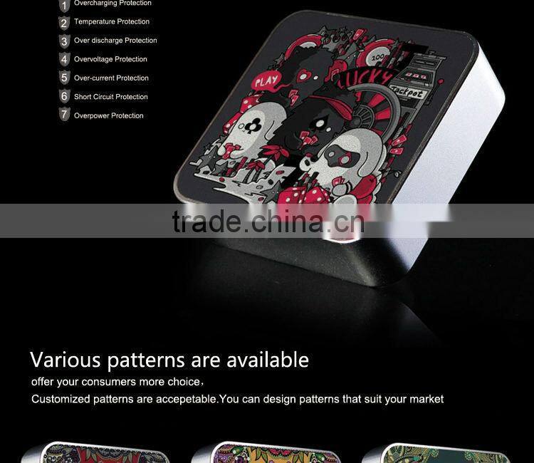 gift items low costs, fast charger mobile portable power banker square power bank 6600mah