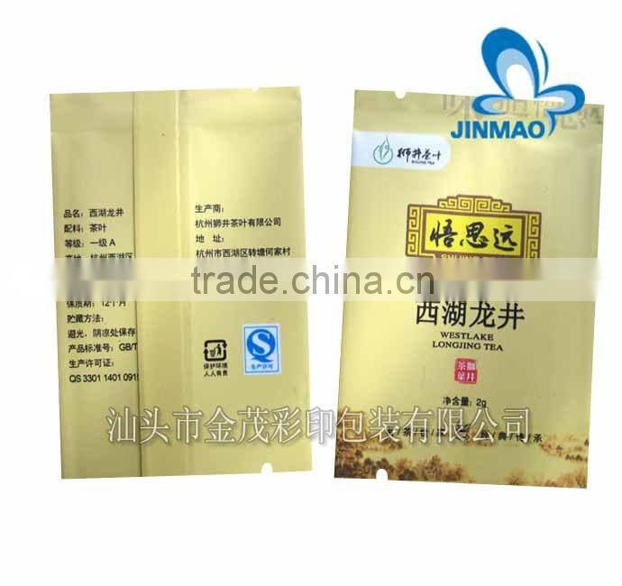 back center sealed plastic tea bag