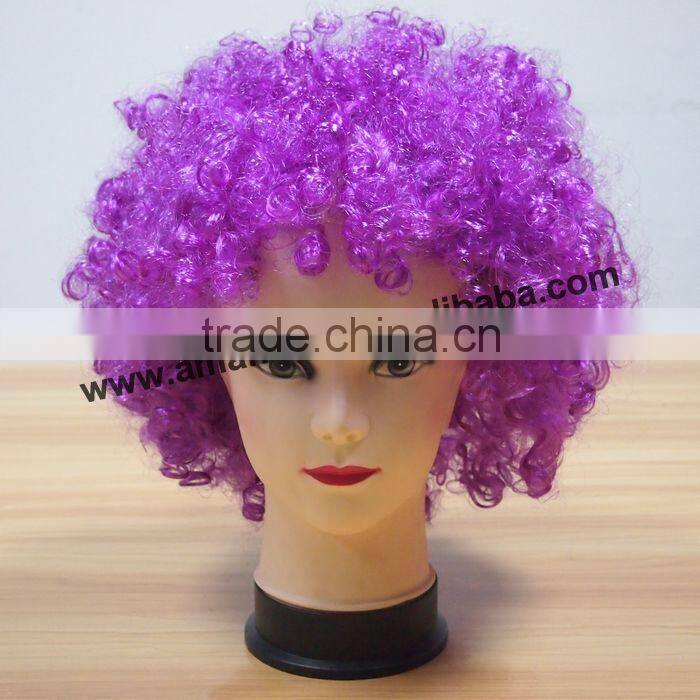 Tops Seller Christmas Party Wig,Sports Wig/Sport Headband Wig/Sports Fans Wigs,