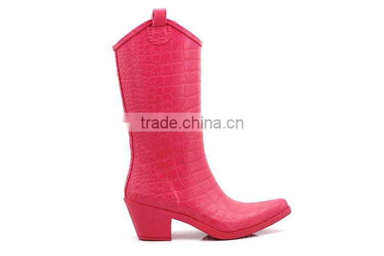 High quality beautiful high heels designer rain boots