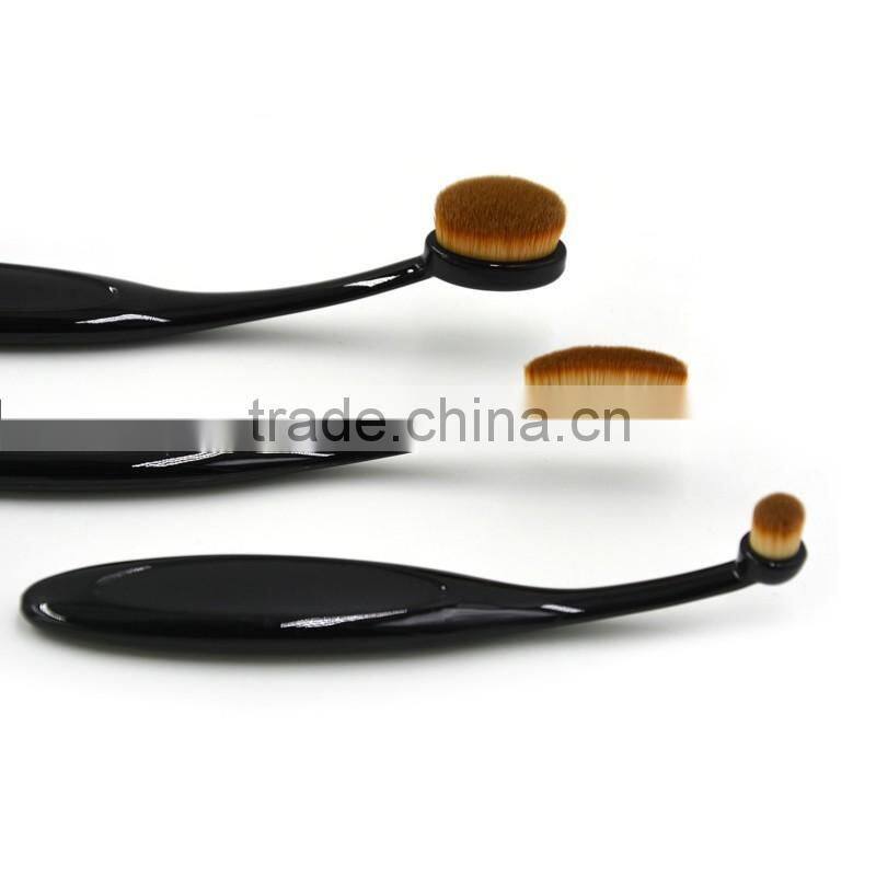 Factory lowest price 10pic set oval makeup brush /2016 Fashion professional ladies makeup brush