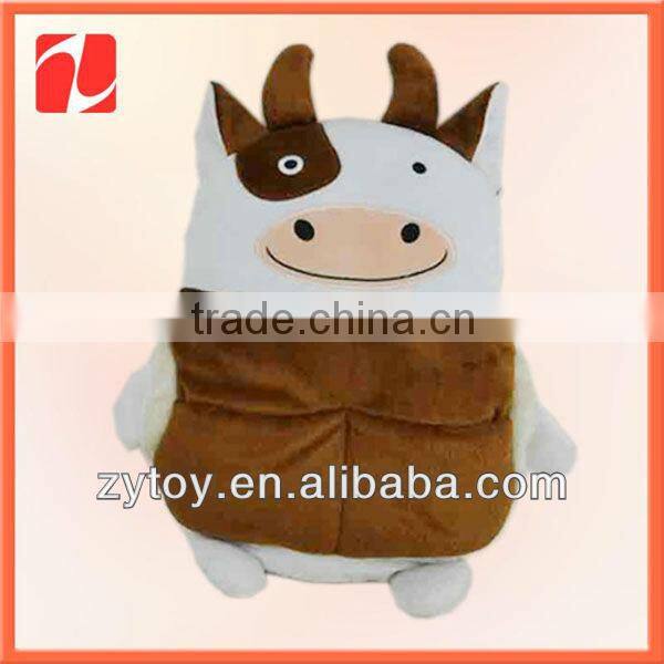 Custom soft plush pillow toy cow cushion used in home and office in China shenzhen OEM