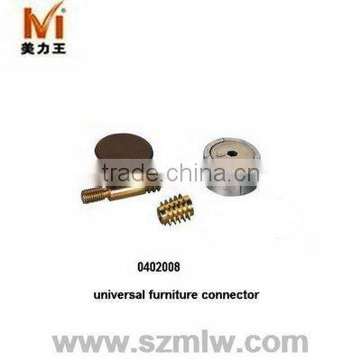 Zinc-plated 3 in 1 steel tube furniture connector