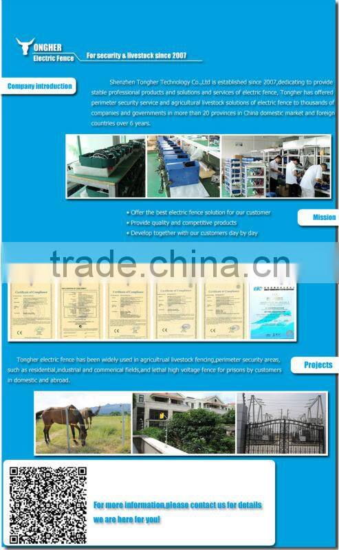 Aluminum electric fence middle post,in line pole