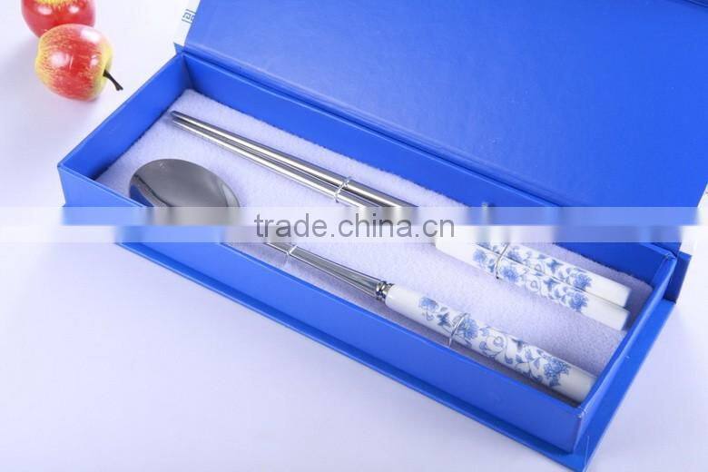 custom royal style half tang stainless steel flatware with ceramic flatware