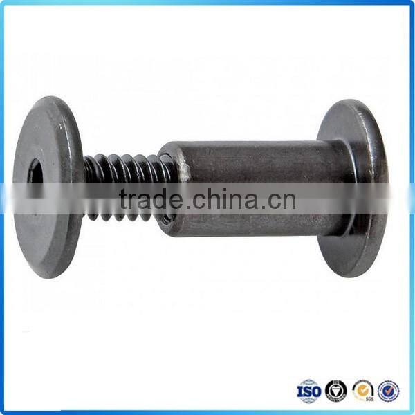 Custom ISO9001 brass hex screw with double threads