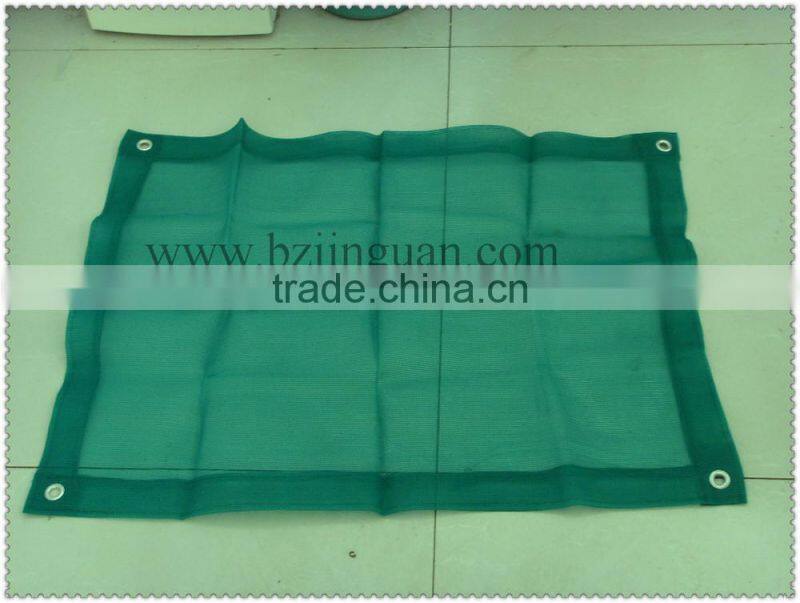 green safety net used in construction
