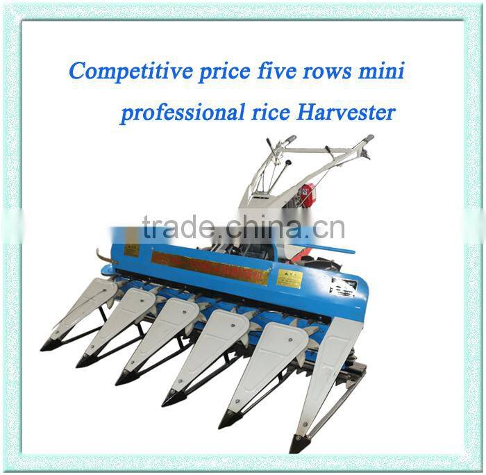 Competitive price five rows mini professional rice Harvester