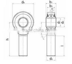 Heavy duty rod ends with integral self-aligning bearing, BAM
