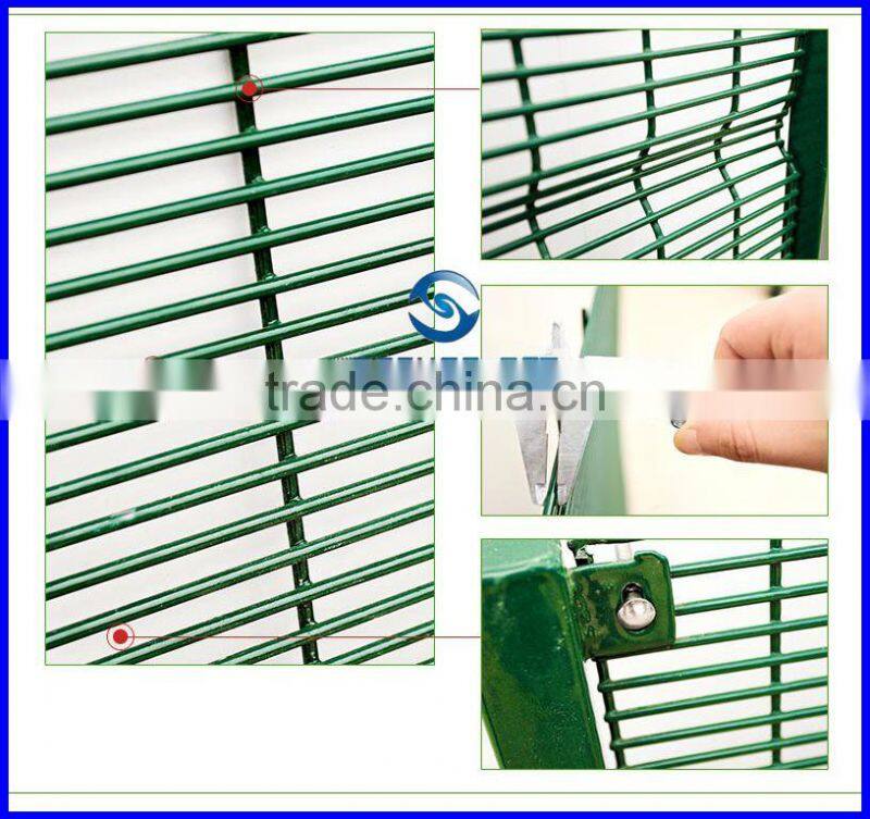 high security powder coated high density fence anti-climb wire mesh fence for prison