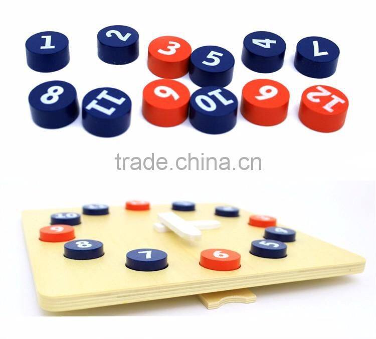 Educational wooden toy Professional Montessori Material Basswood Activity Clock