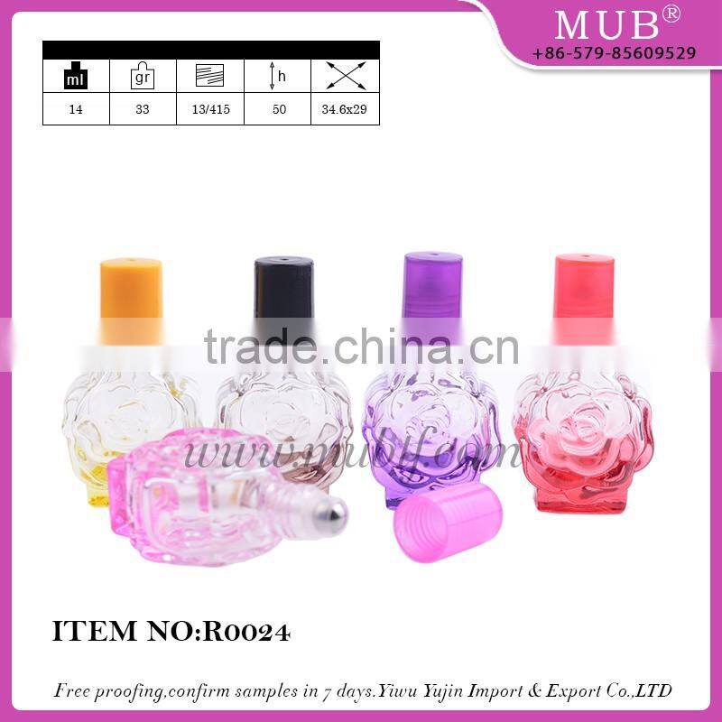 R0035 roll bottle glass bottle aluminum perfume bottle wholesale
