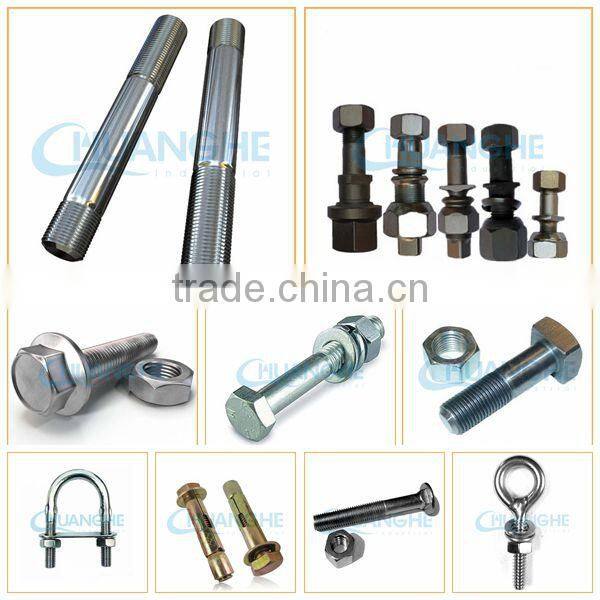 Hot sales high quality double thread zinc plate hanger bolt