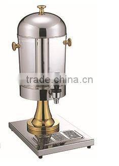 8L Stainless Steel Gilded Dispenser for Milk Beer Juice