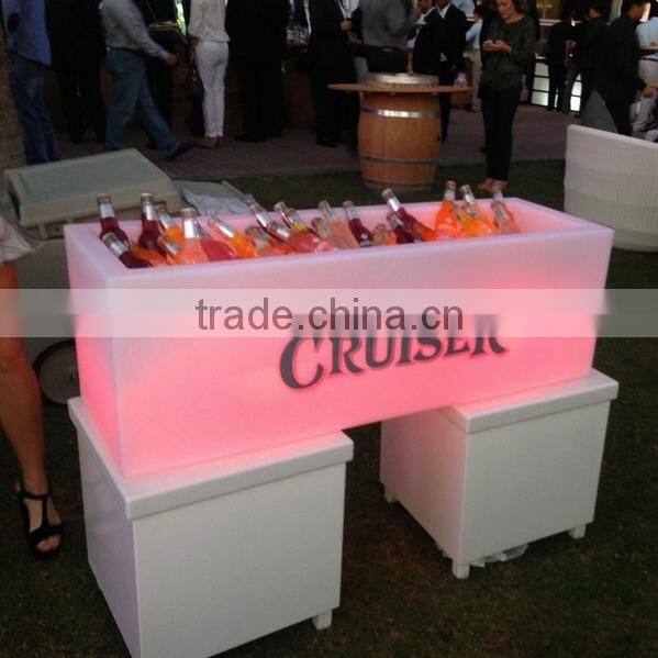 factory made white led lighting with outdoor ice bucket with led light