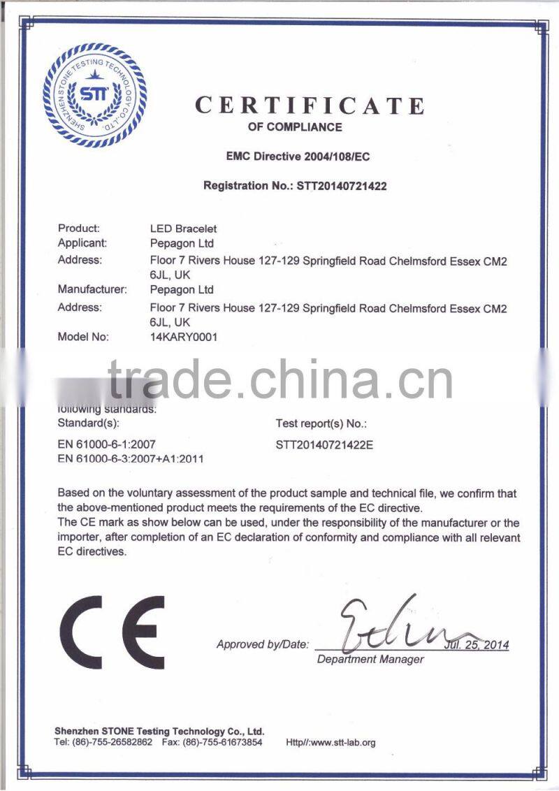 Concert party use multi-color RF led wristband xylobands