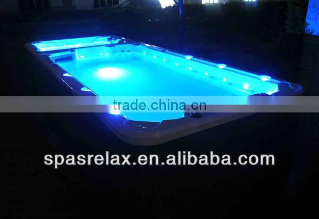 Newest Europe luxury big powerful jets TV outdoor spa hot tub swim spa pool jakuzzier function