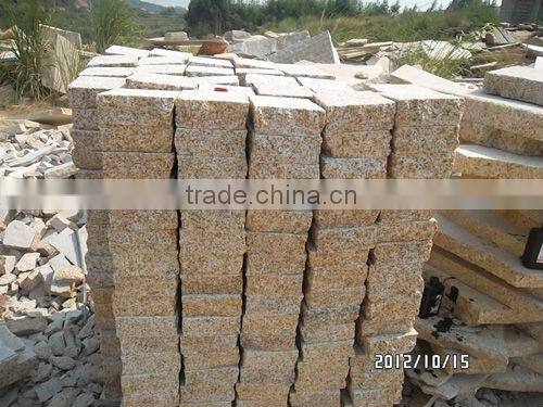 Yellow and Grey pavestone, natural grey granite cobble stone