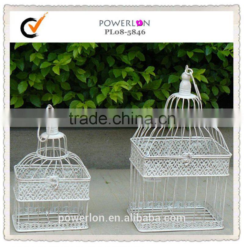 shabby chic western handmade square iron canary bird cage