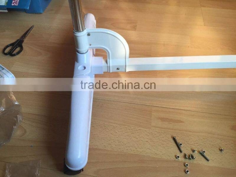 Clothes Airer Drying Rack Extra Large Deluxe 3 Tier Clothes Drying Rail (20M Hanging Space) White and Orange Folding hangers Fla