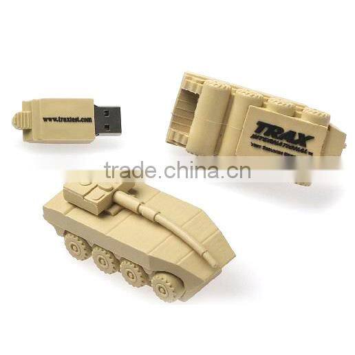 Creativeice tank shape usb flash drive shell