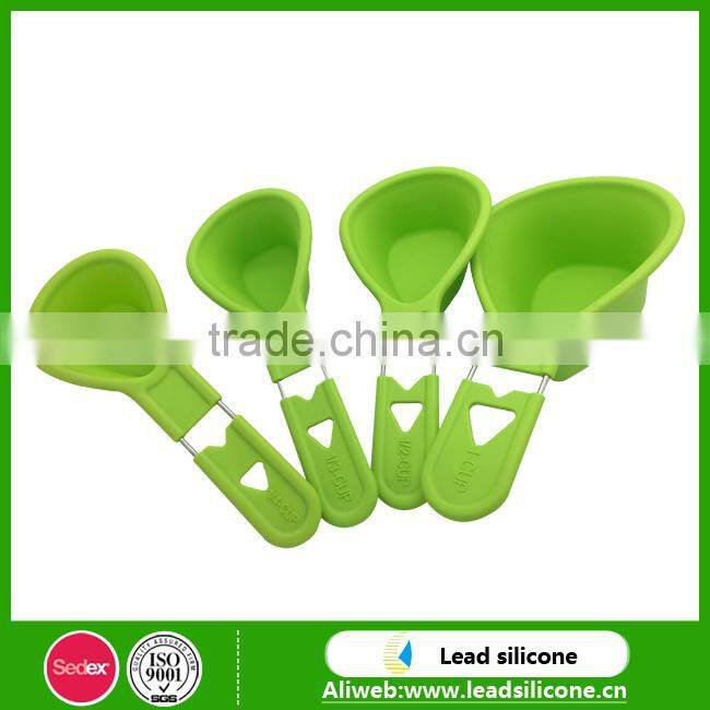 Custom adjustable Silicone Measuring Spoon ,Measuring Cup And Spoon Set