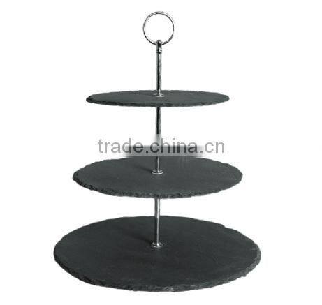 3 tier slate cake stand