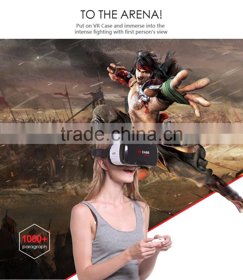 2016 Professional Design VR CASE 6th Generation VR Headset 3D Glasses For Smart Phone