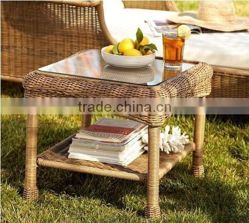 2017 Trade Assurance SIGMA Hot sale luxury comfortable synthetic round rattan metal pool tea table furniture
