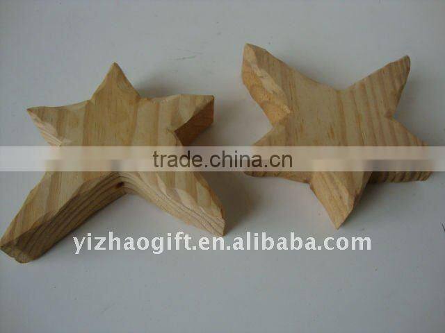 outdoor antique unfinished miniature wooden engraving star craft