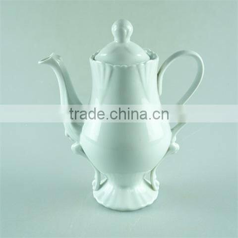 cheap ceramic white tukish style tea pot for whole sale