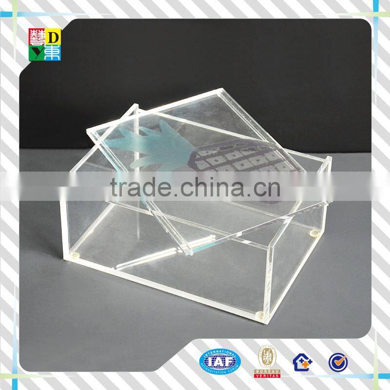 High quality clear acrylic pen holder box shop use/2015customized simple useful design acrylic pencil display made in China