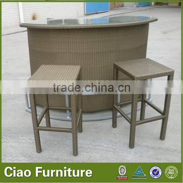 module synthetic rattan bar table set