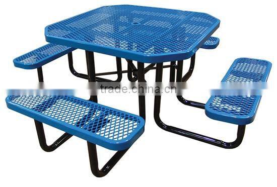 Arlau metal rectangle patio table