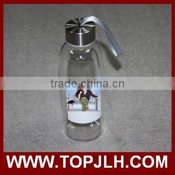 Photo printing glass bottle for water,glass water bottle for promotion