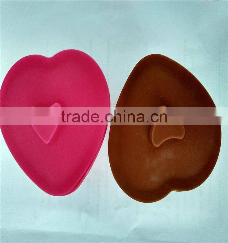 2015 Portable Heat Resistance Silicone Folding Cup Silicone Heart Shape Cup