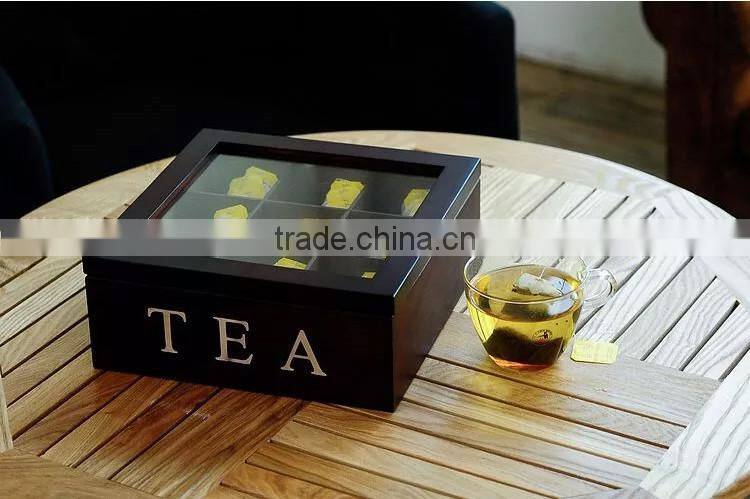 gird wooden tea gift box&wooden coffee storage box