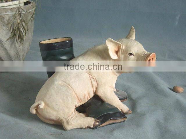 Outdoor decor resin crafts Pig