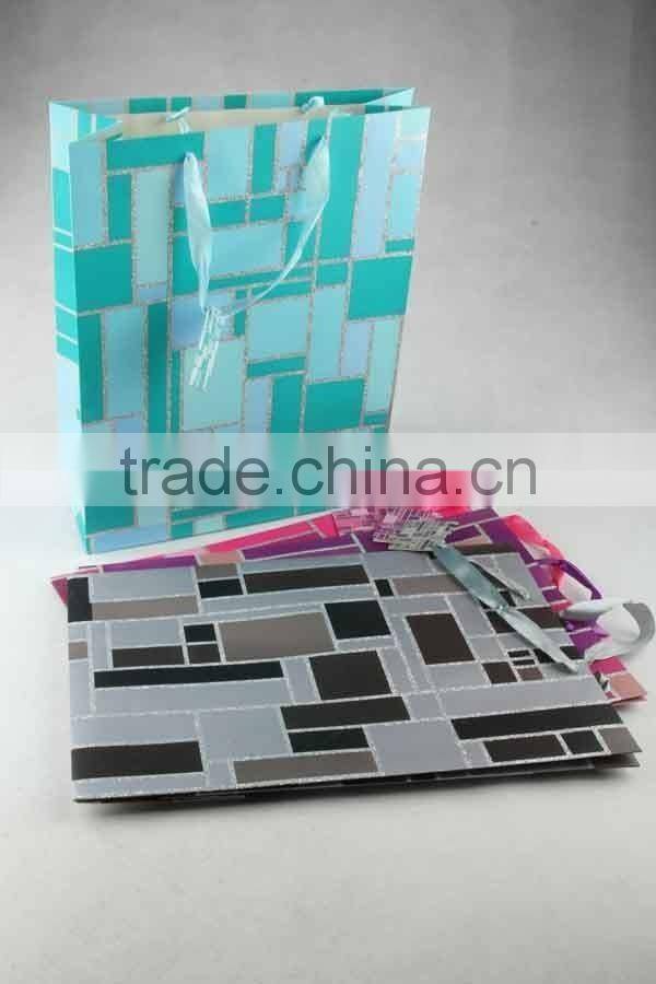 Foldable Gift Bag With Irregular Squares/ Shopping Bag