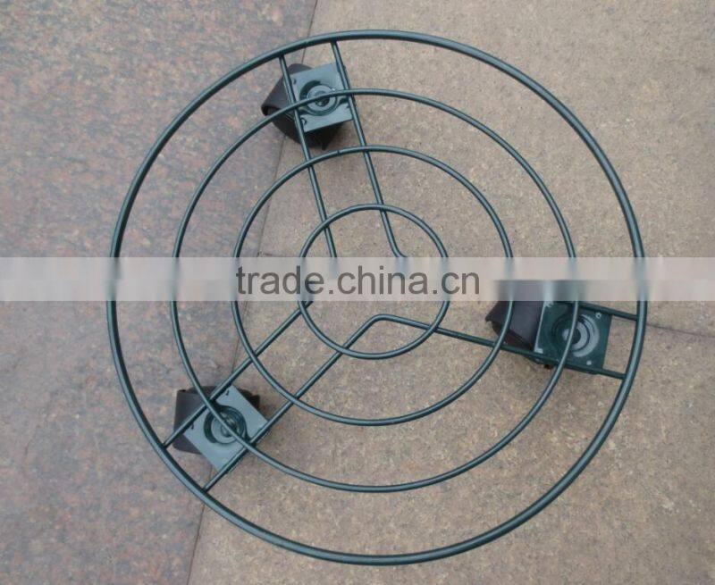 home removable metal flower shelf Plant Trolley wheel flower shelf