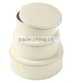 Cream 2pc Storage Cake Tin