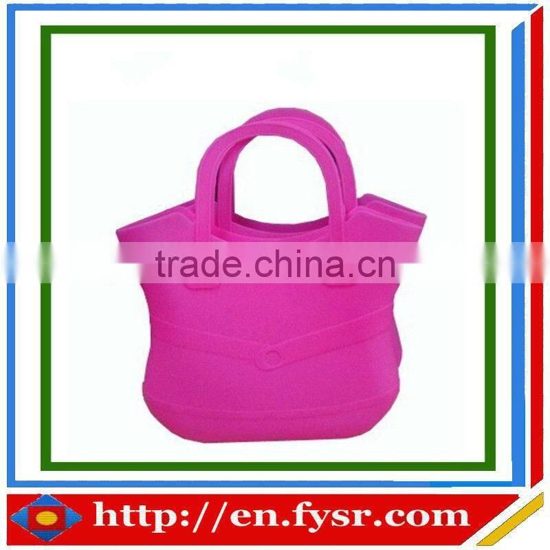 new design women handbag jelly candy color silicone bag