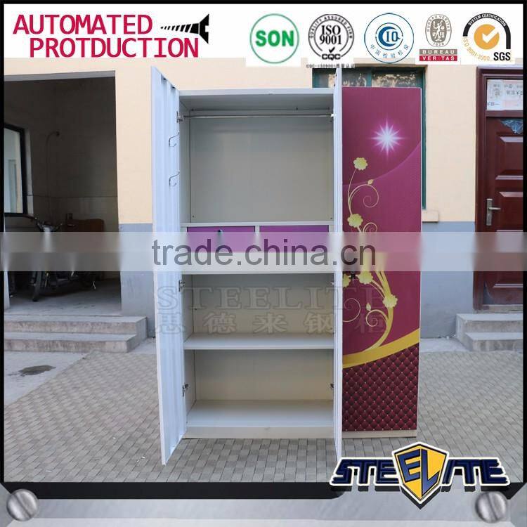 Wholesale locking clothing cabinet bedroom lockable clothes wardrobe closet