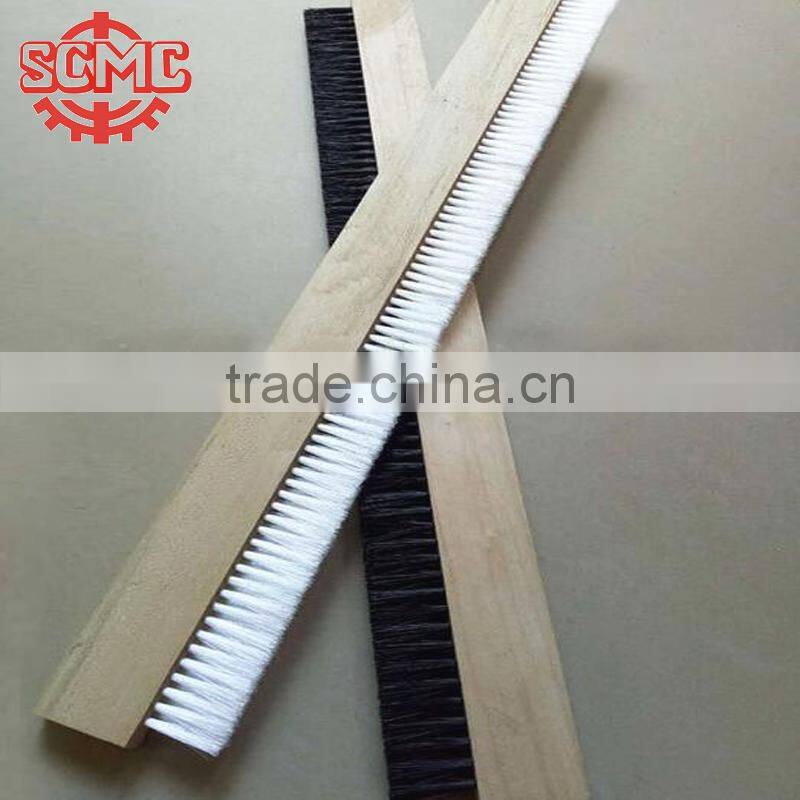wooden base industrial plastic strip cleaning brush