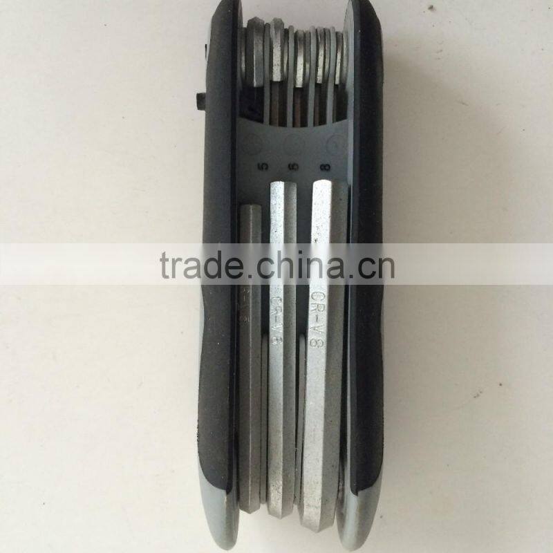 factory directly galvanization folding type 8PC allen wrench hex key hand tool set