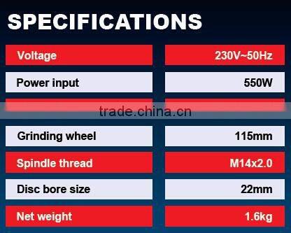 JAG550 550W 115mm Electric angle grinder, 115mm angle grinder