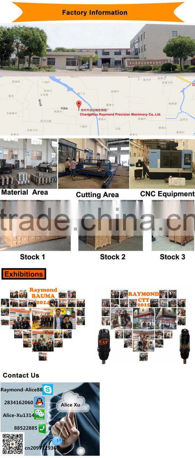 Hydraulic excavator mounted vibro hammer ripper for breaking