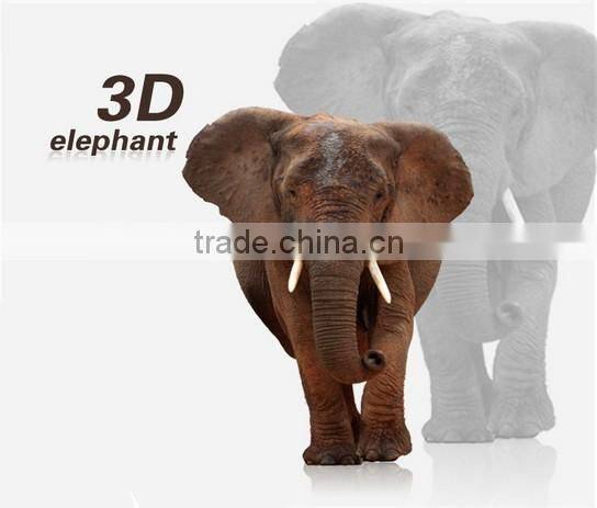 Interesting 3D Elephant Wall Sticker for kids , Removable Real Elephant Wall Sticker