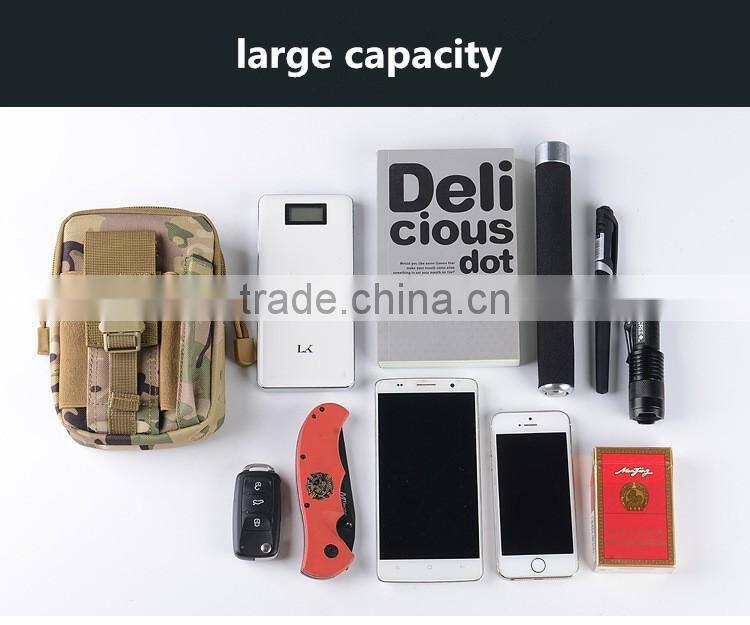 Outdoor sports the molle tactical pockets male 5.5/6 inch waterproof phone bag wear belt running hang bag