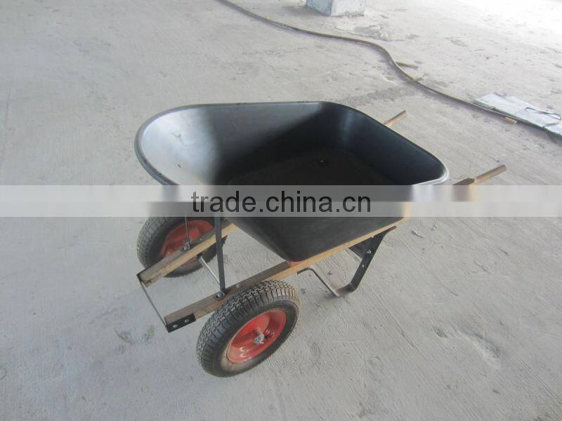 WH8802 dual poly heavy duty wheel barrow,garden water cart,water barrel